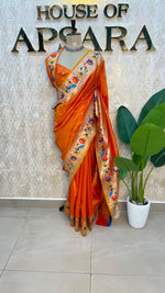 Orange Soft Silk Paithani Saree 99