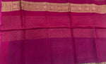Purple n Pink Pure Tussur Handblom Saree 12