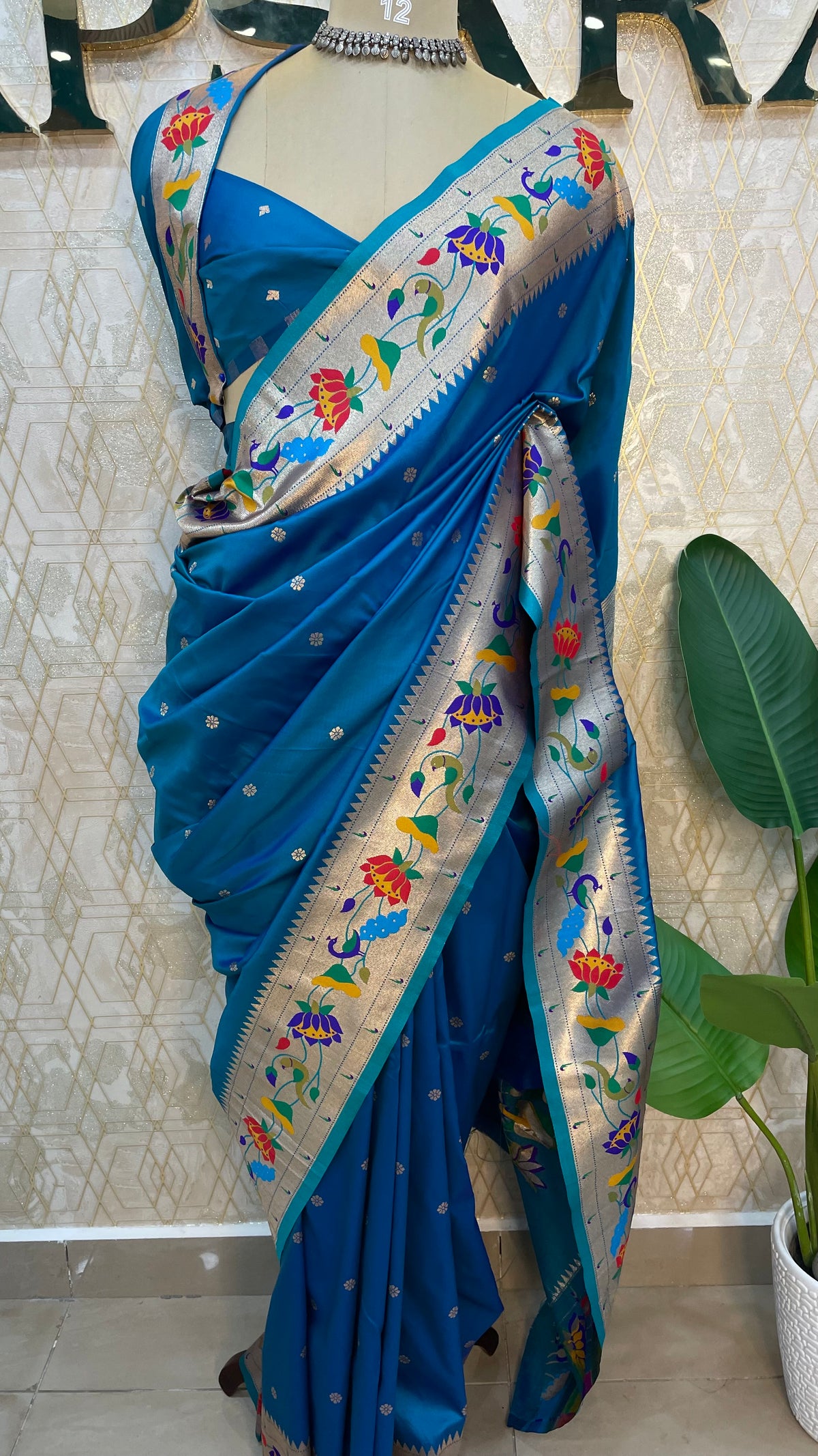 Blue Soft Silk Paithani Saree 99