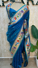 Blue Soft Silk Paithani Saree 99