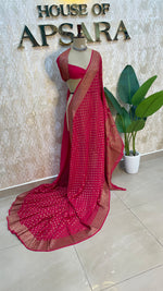 Red Banarasi Georgette Saree 96