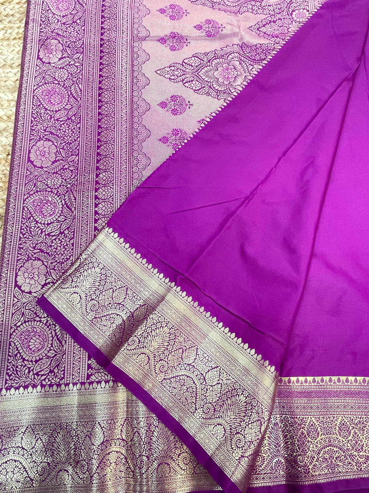 Wine Semi Kanchi Tissue Saree 15