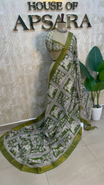 Green Pen Kalamkari Saree 104