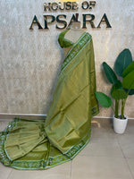 Green Banarasi Soft Tissue Saree 200