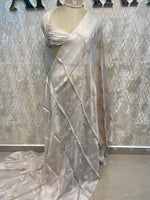 Cream Crepe Kota Checks Saree 66