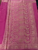 Baby Pink Satin Mashru Silk Saree 07