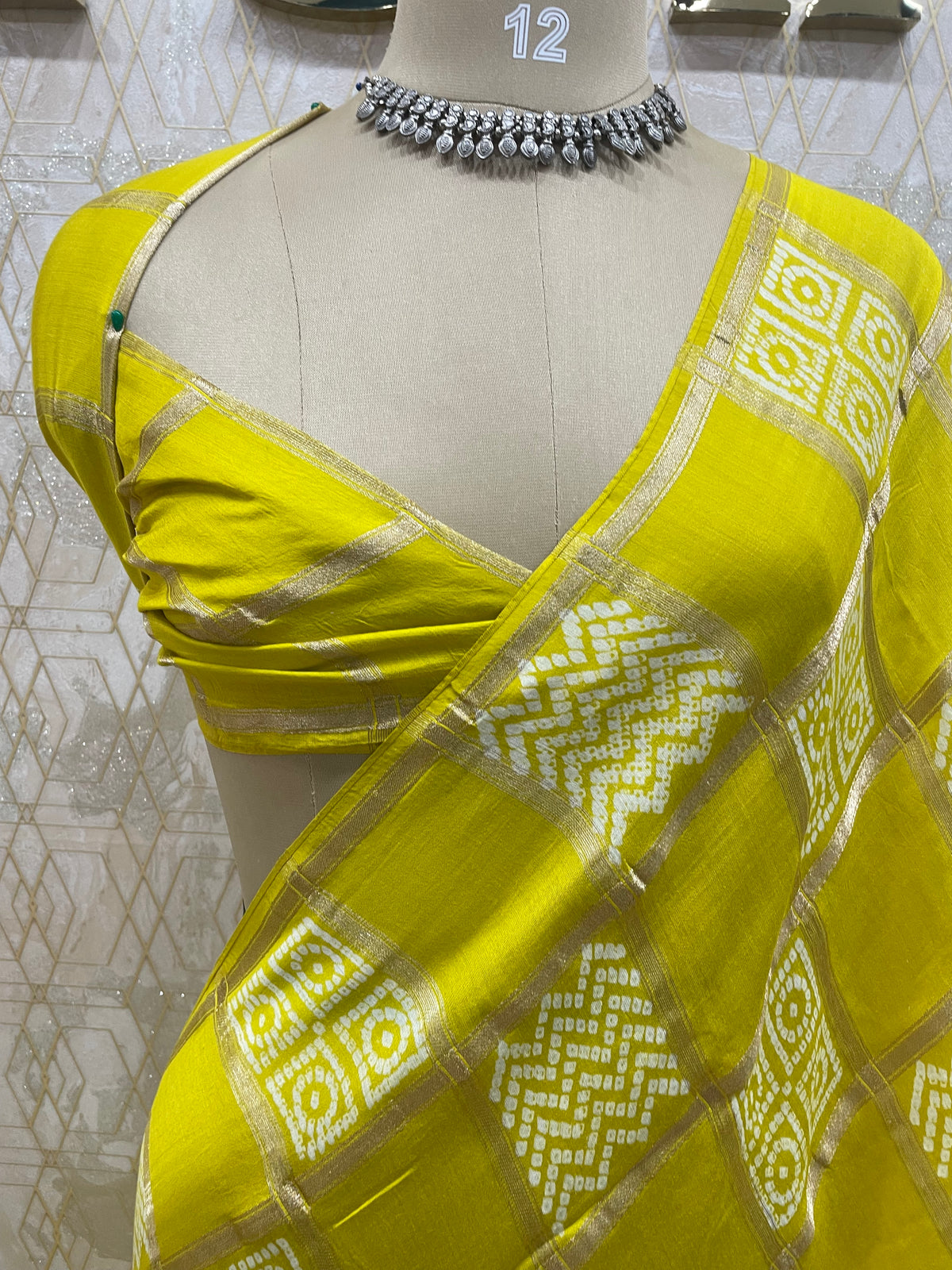 Yellow Assam Silk Saree 23