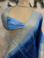 Royal Blue Kota Crepe Fusion Saree 203