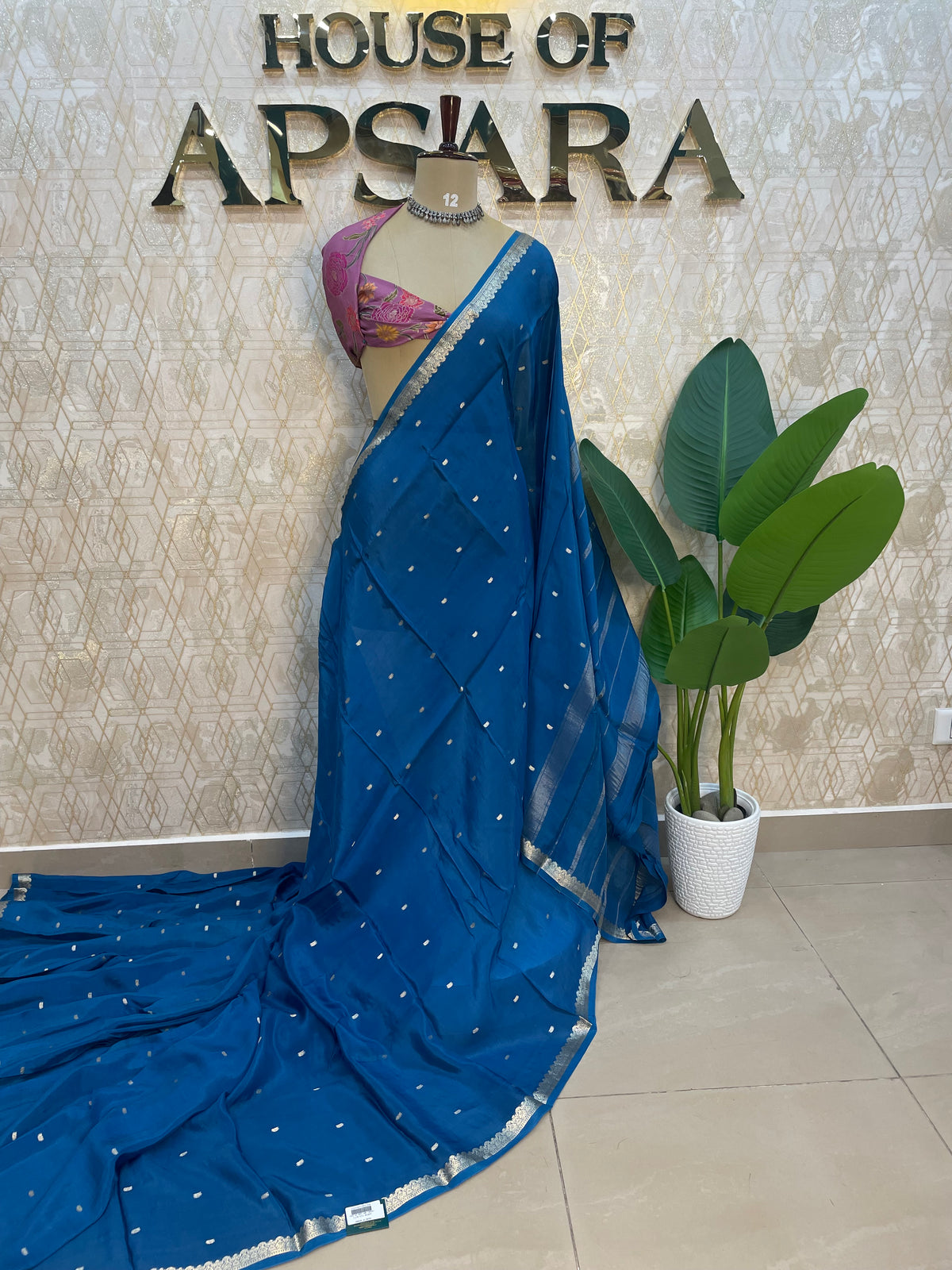 Royal Blue Semi Silk Saree 105