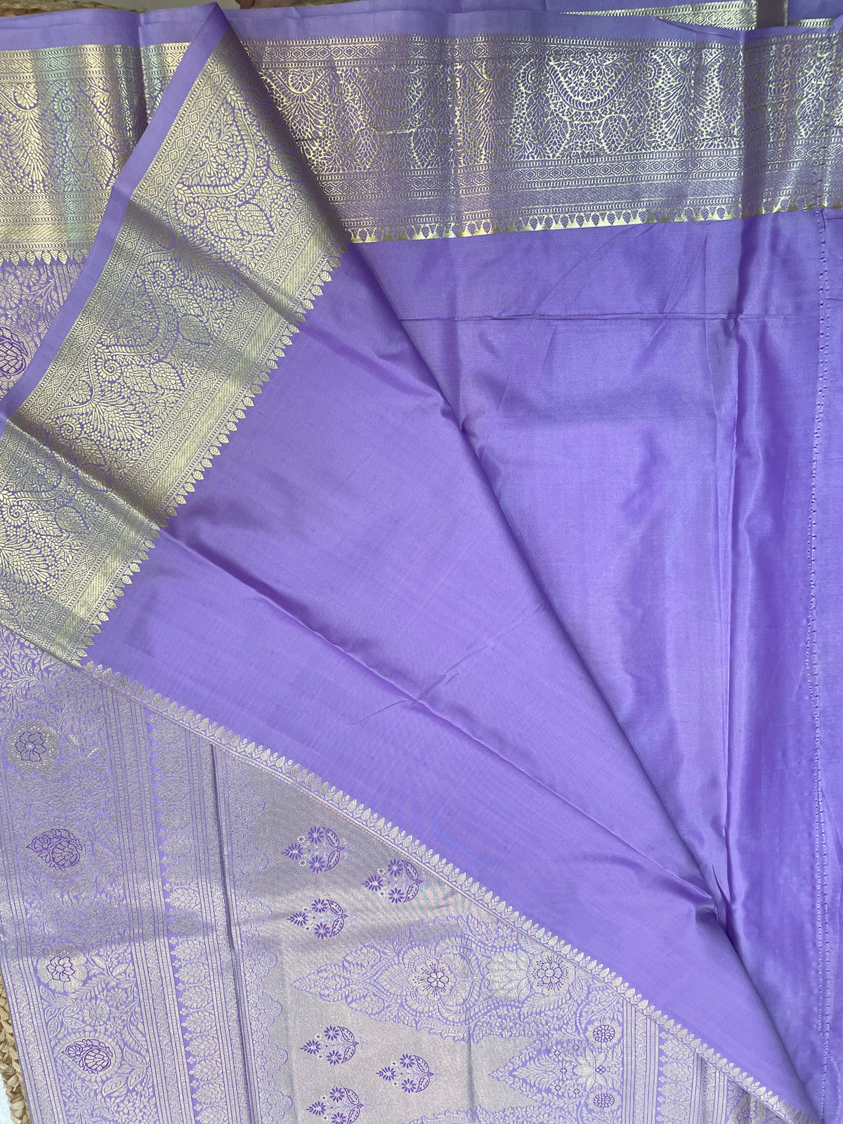 Lavender Semi Kanchi Tissue Saree 15
