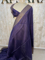 Purple Tussur Self Saree 36