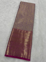 Lavender n pink Brocade Semi Kanchi Tissue Saree