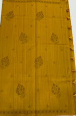 Yellow Soft Tussur Hakkoba Embroidery Saree 21