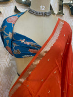 Orange Semi Silk Saree 105