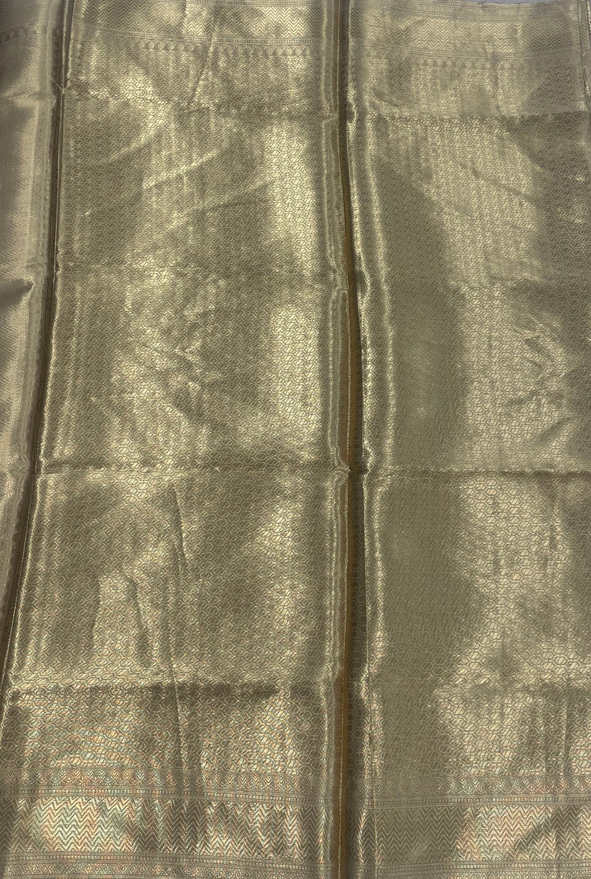 Gold Pure Tissue Brocade Saree 11