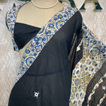 Black Patchwork saree 317