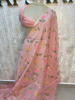 Baby Pink Cotton Jamdani Saree 80