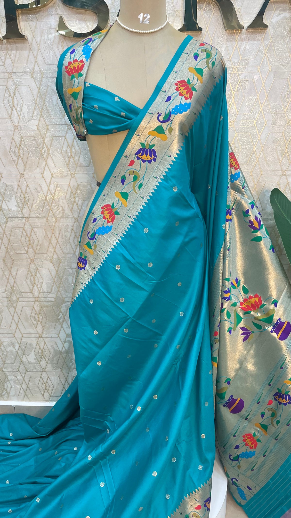 Rama Green Soft Silk Paithani Saree 99