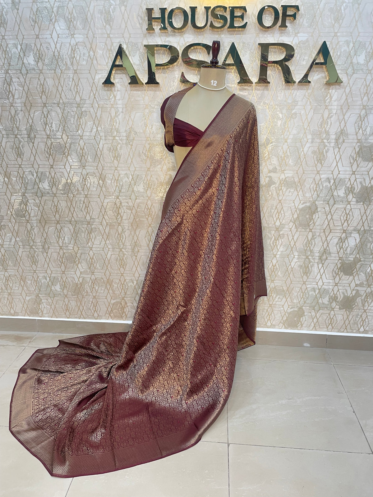 Wine Meenakari Khadi Georgette Saree 75