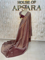 Wine Meenakari Khadi Georgette Saree 75