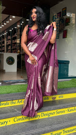 Wine Dola Crepe Silk Saree 25