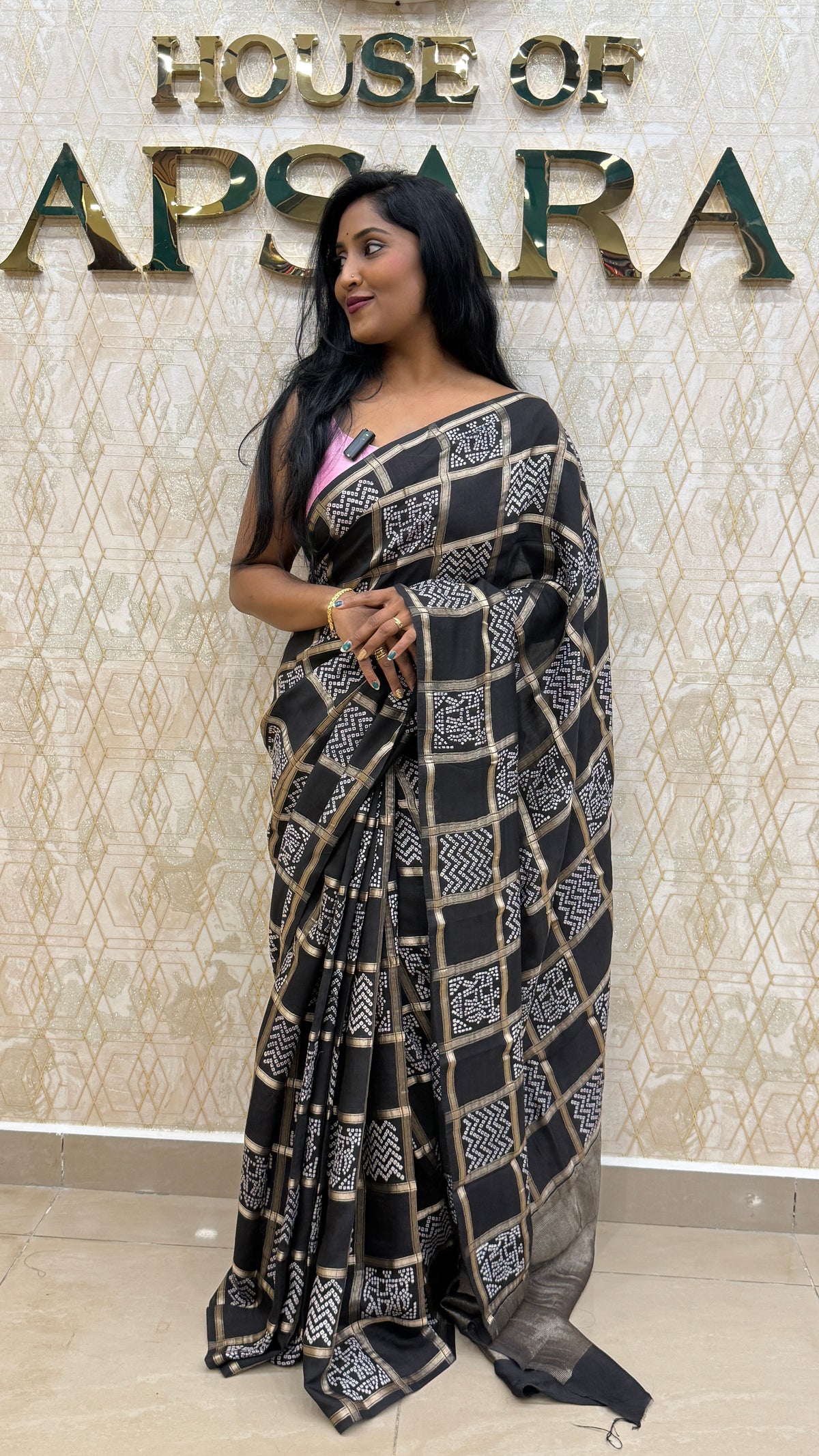 Black Assam Silk Saree 23