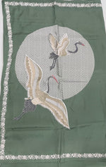 Sea Green Soft Tussur Embroidery Saree 21