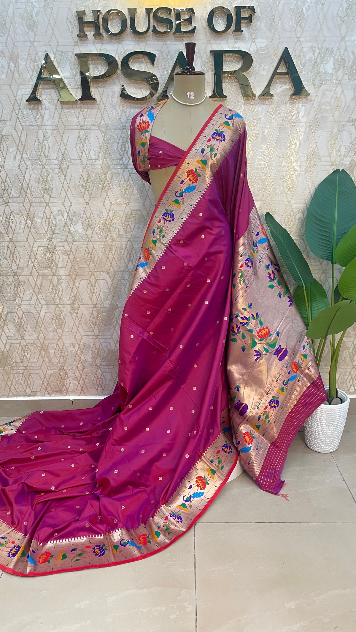 Pink Soft Silk Paithani Saree 99