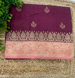 Wine n Peach Semi Silk Saree 25