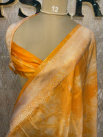 Orange Banarasi Soft Crush Tissue Saree 68