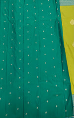 Parrot Green n Sea Blue Semi Silk Saree 42