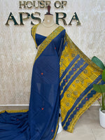 Blue Patchwork saree 317