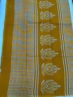 Yellow Pure Cotton Handblom Saree