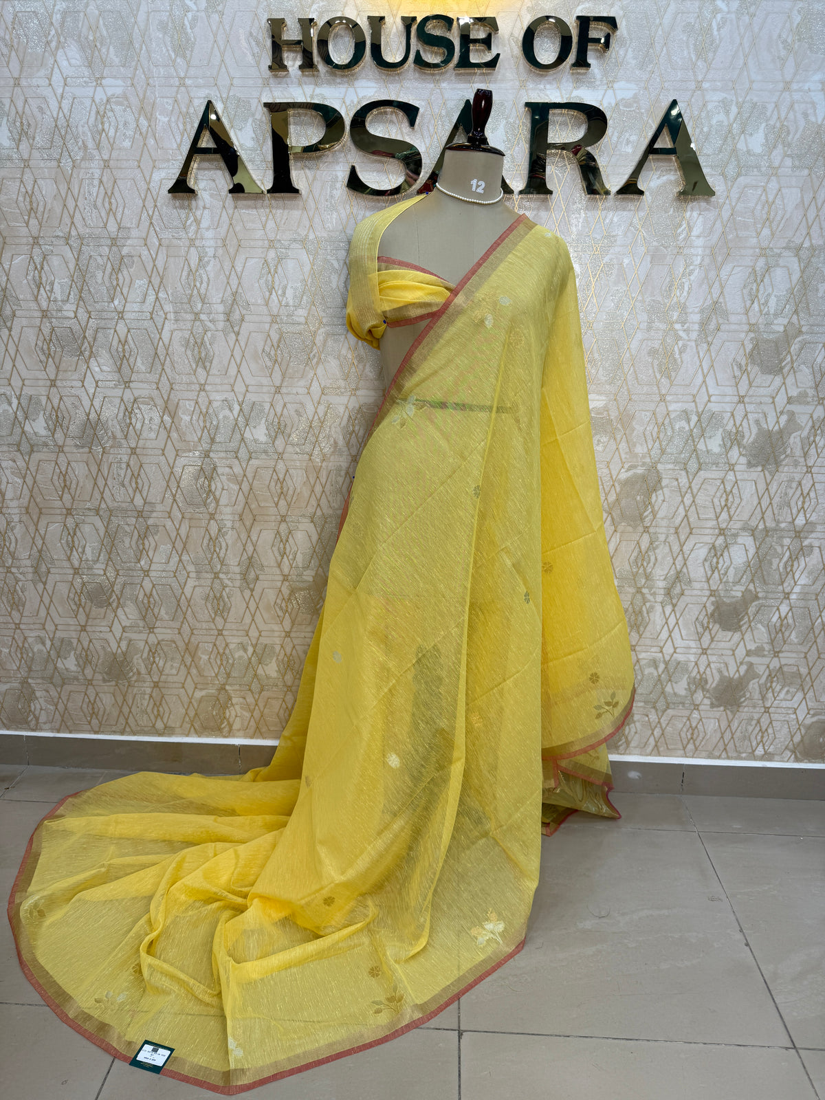 Yellow Jute Lenin Saree 68