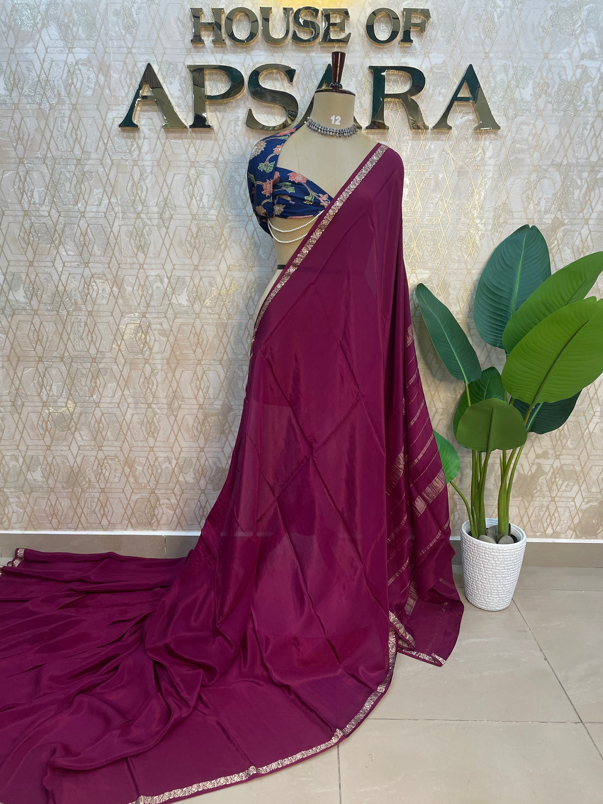Wine Semi Silk Saree 105