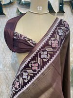 Brown Banarasi Soft Tissue Saree 200