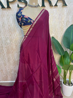 Wine Semi Silk Saree 105