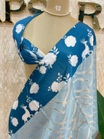 Blue ZariKota Check’s Saree 89