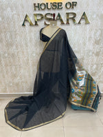 Black Jute Lenin Saree 72