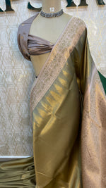 Gold n beige Semi Silk Saree 97