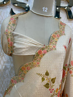 Cream Dola Crepe Silk Saree 25