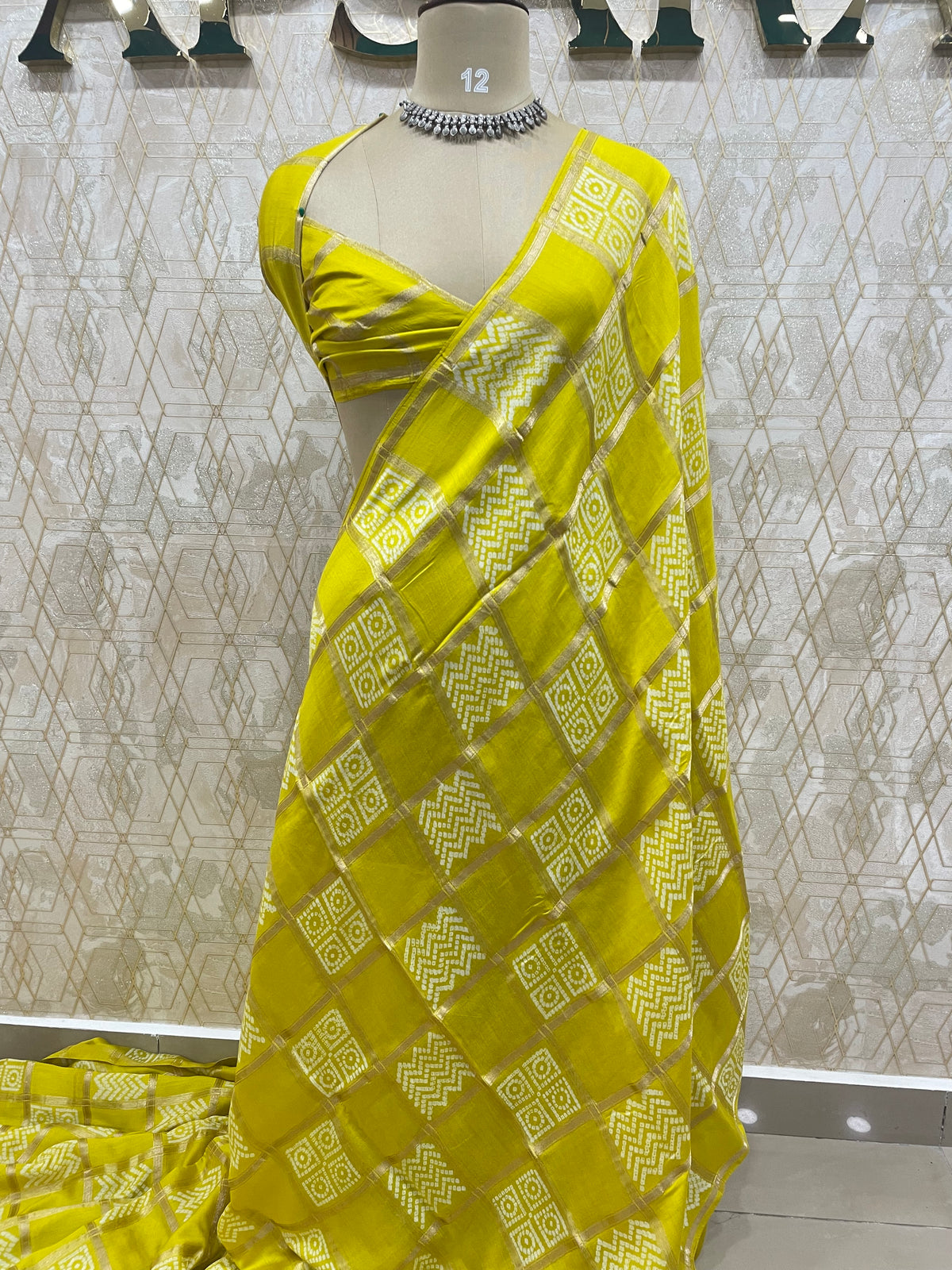 Yellow Assam Silk Saree 23