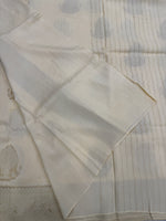 Cream Tussur Crepe Zari Work Saree 21