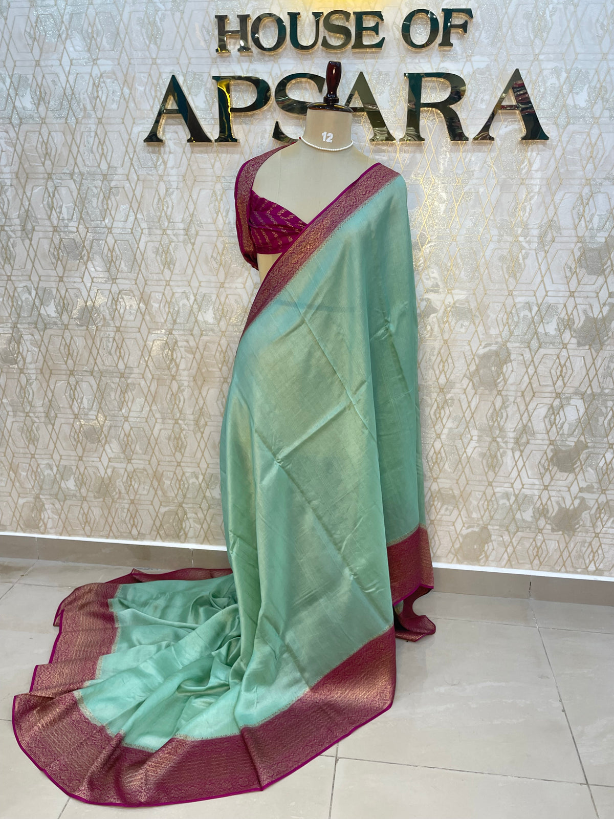 Pista Green Tussur Saree 36
