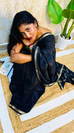 Black Semi Silk Saree 105
