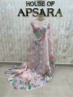 Baby Pink Soft Tussur Aari Work Saree 38