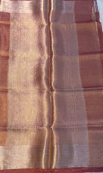 Orange Pure Tissue Organza Saree 11