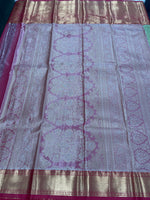 Green n Pink Brocade Semi Kanchi Tissue Saree