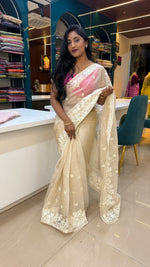Cream Tissue Shimmer with Sequin Saree 69