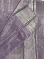 Lilac Brocade Semi Kanchi Tissue Saree